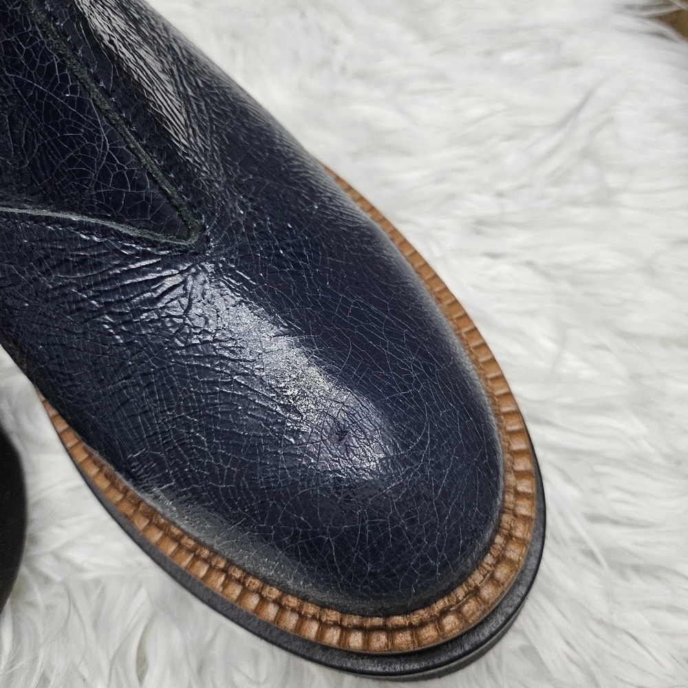 Free People Navy Leather Winter Boots - Picture 2 of 4